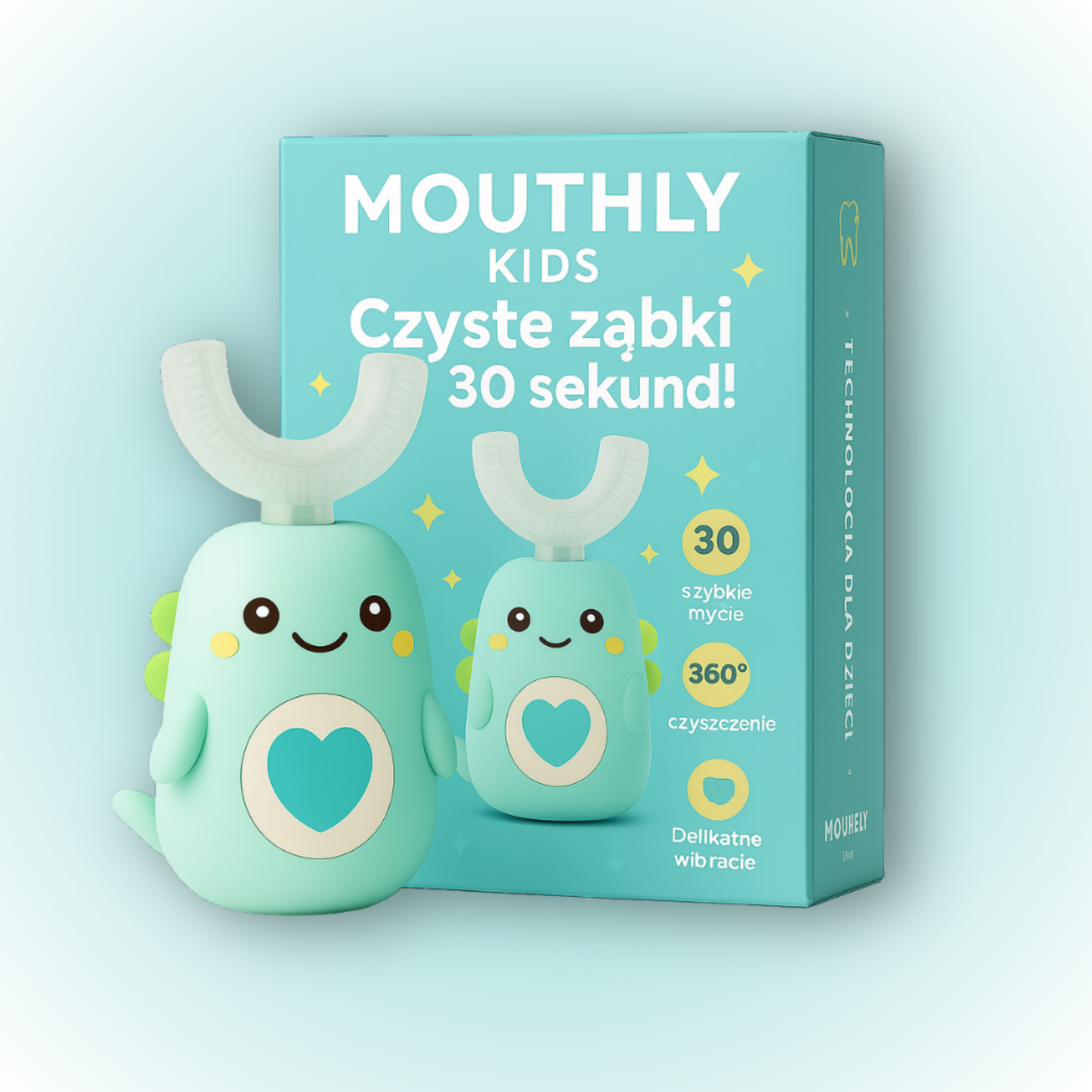 MOUTHLY. Inteligentna Szczoteczka Soniczna 360° dla dzieci