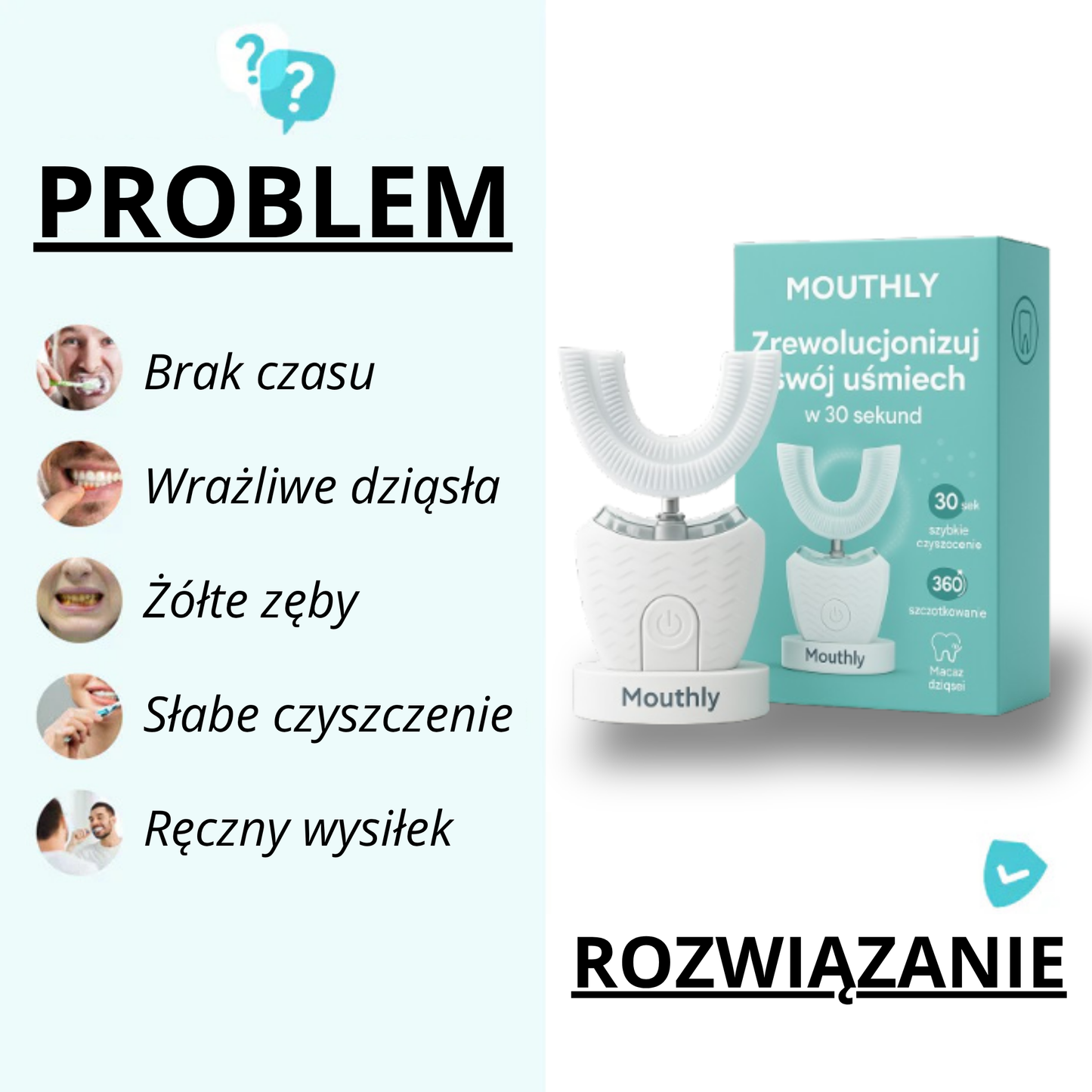 MOUTHLY. Inteligentna Szczoteczka Soniczna 360°