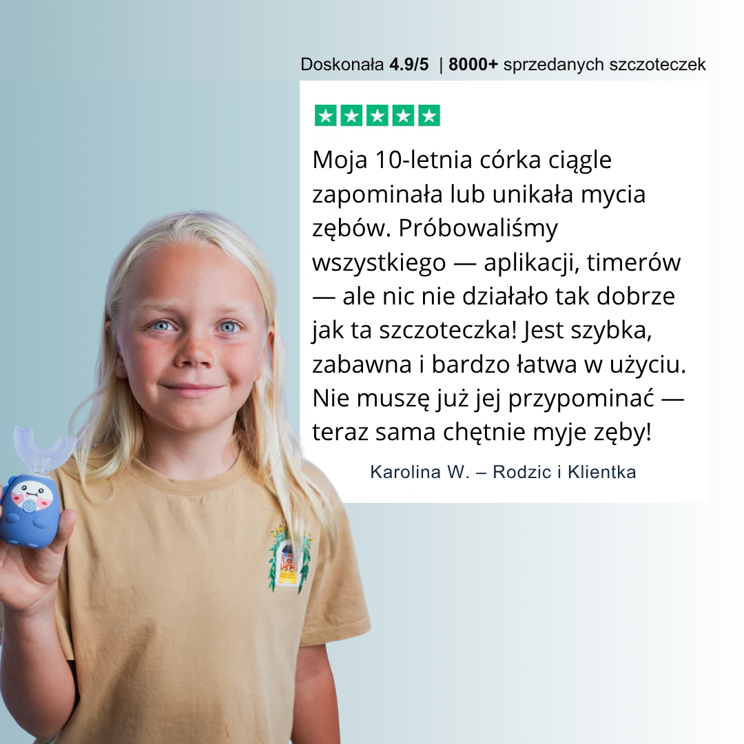 MOUTHLY. Inteligentna Szczoteczka Soniczna 360° dla dzieci