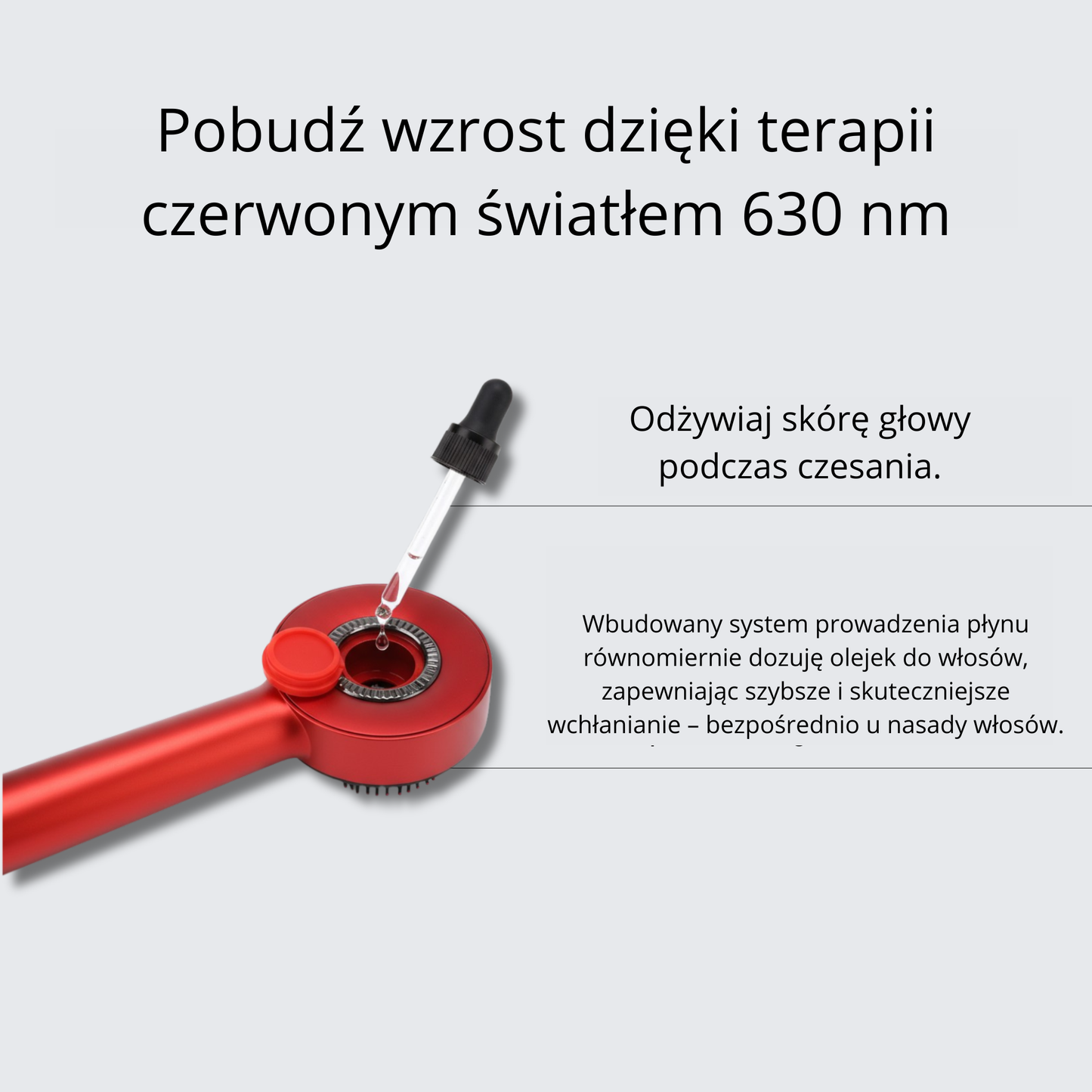 Szczotka Stymulująca Wzrost Włosów 3W1